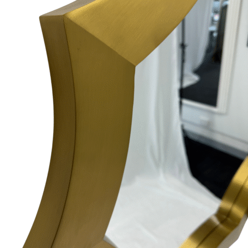 Round Gold Stainless Steel Frame 91cm Wall Mirror - Image 2