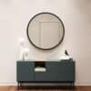 Round Timeless Mirror 100cm Wood Black