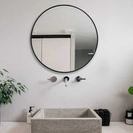 Round Timeless Mirror 100cm x 100cm Black