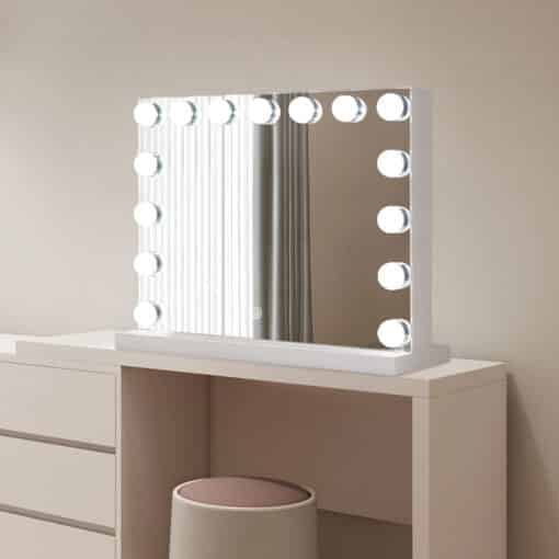Rectangular Hollywood LED Table Mirror 46 x 58cm Frontlit - Image 6