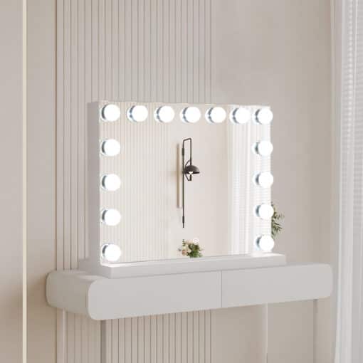 Rectangular Hollywood LED Table Mirror 46 x 58cm Frontlit - Image 3