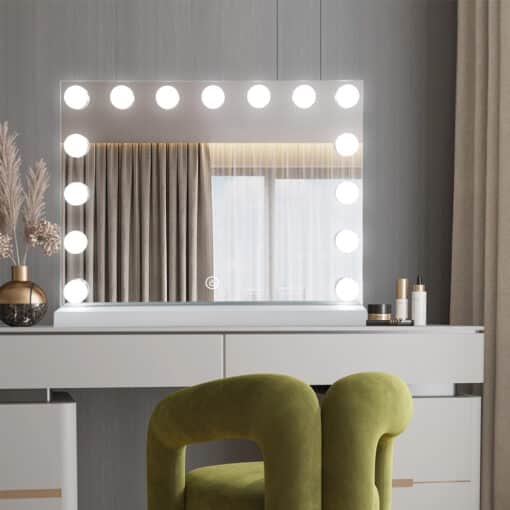 Rectangular Hollywood LED Table Mirror 46 x 58cm Frontlit - Image 4