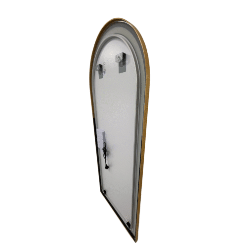 Full Length Arched LED Mirror 180cm x 80cm Freestanding Wall Mounted Gold Frame Dimmable - Image 12