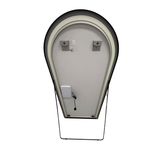 Full Length Arched LED Mirror 180cm x 80cm Freestanding Wall Mounted Black Frame Dimmable - Image 9