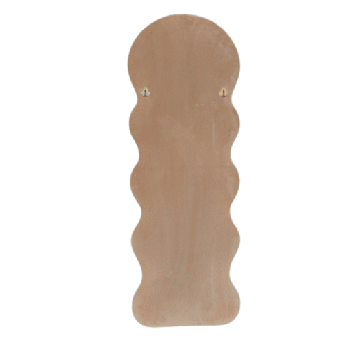 Modern Arched Wavy Velvet Full Length Mirror 160cm x 60cm Peach-Orange Wall Mirror - Image 7