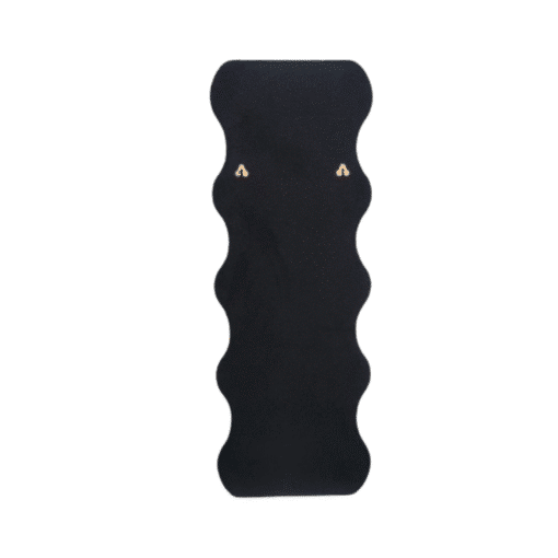 Modern Wavy Teddy Velvet Full Length Mirror 160cm x 60cm Black Decorative Wall Mirror - Image 3